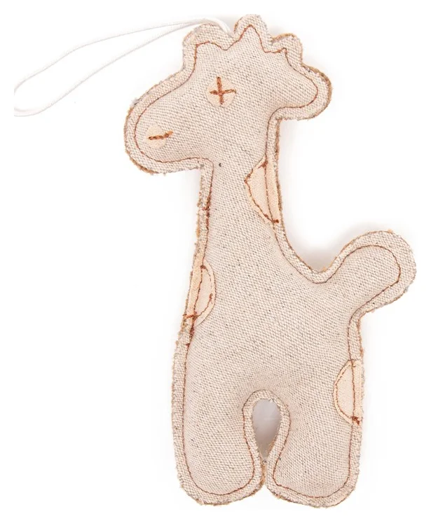 Dog Toy Canvas Buddies Giraffe Natural (Green Elk)