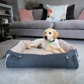 Cama para perros Snuggle & Snooze Sofa Natural (Great & Small) 60x70
