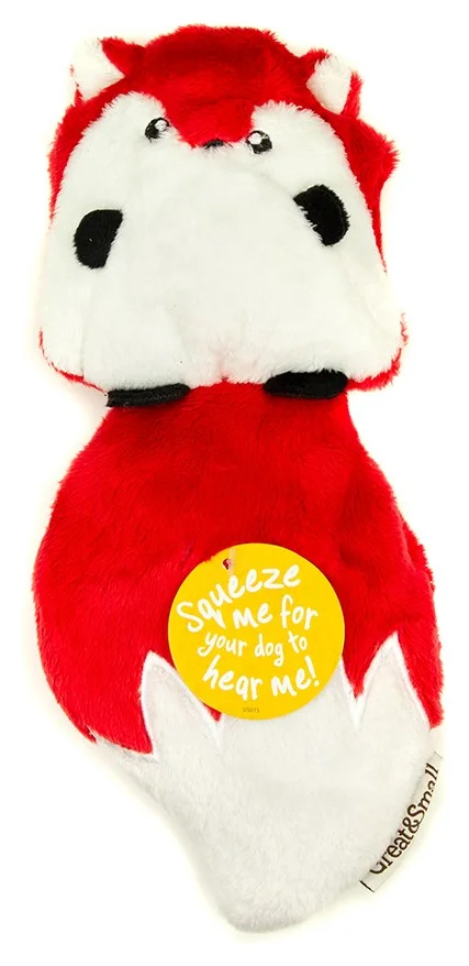Hundespielzeug Fuchs mit Ultraschallquietscher Red (Great & Small)