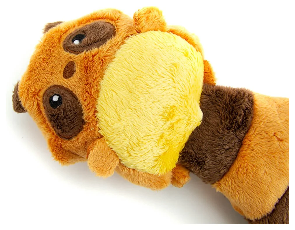 Dog Toy Raccoon With Ultrasonic Squeaker Champagne (Great & Small)