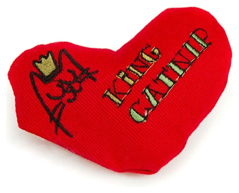 Katzenspielzeug Herz mit Bio-Katzenminze Red (King Catnip)