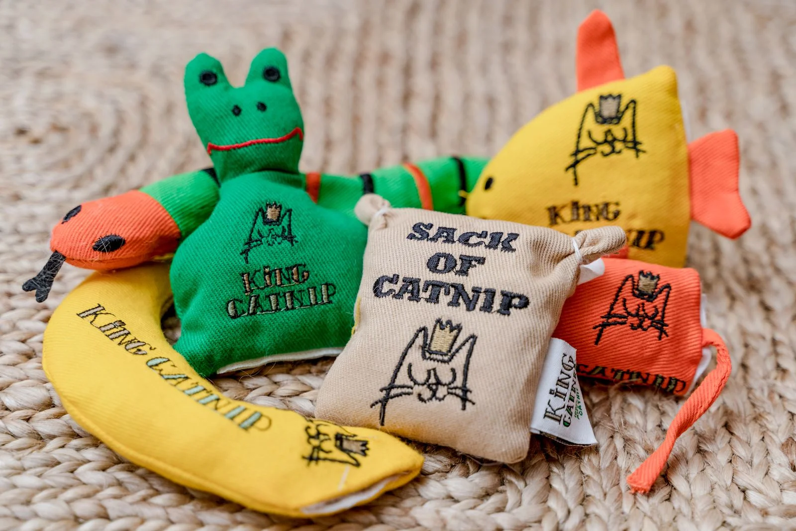 Sac &agrave; jouets pour chats avec menthe bio pour chats Natural (King Catnip)