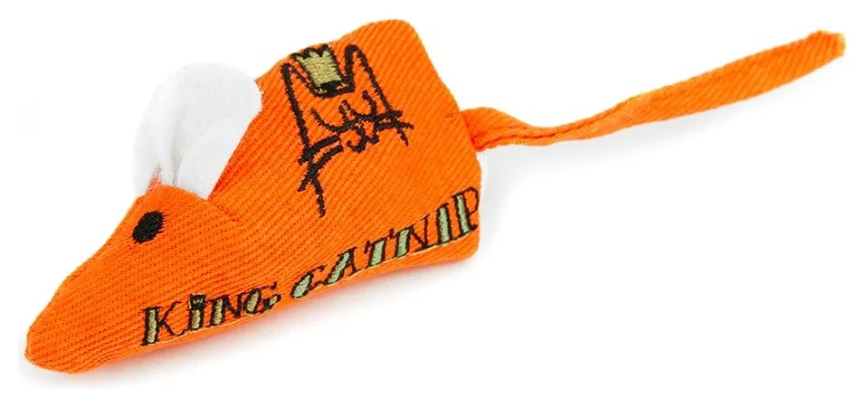 Rato de brinquedo para gatos com catnip orgânico Orange (King Catnip)