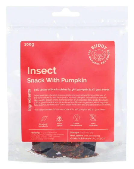 Dog Snack with Insects and Pumpkin (Buddy Pet Food)