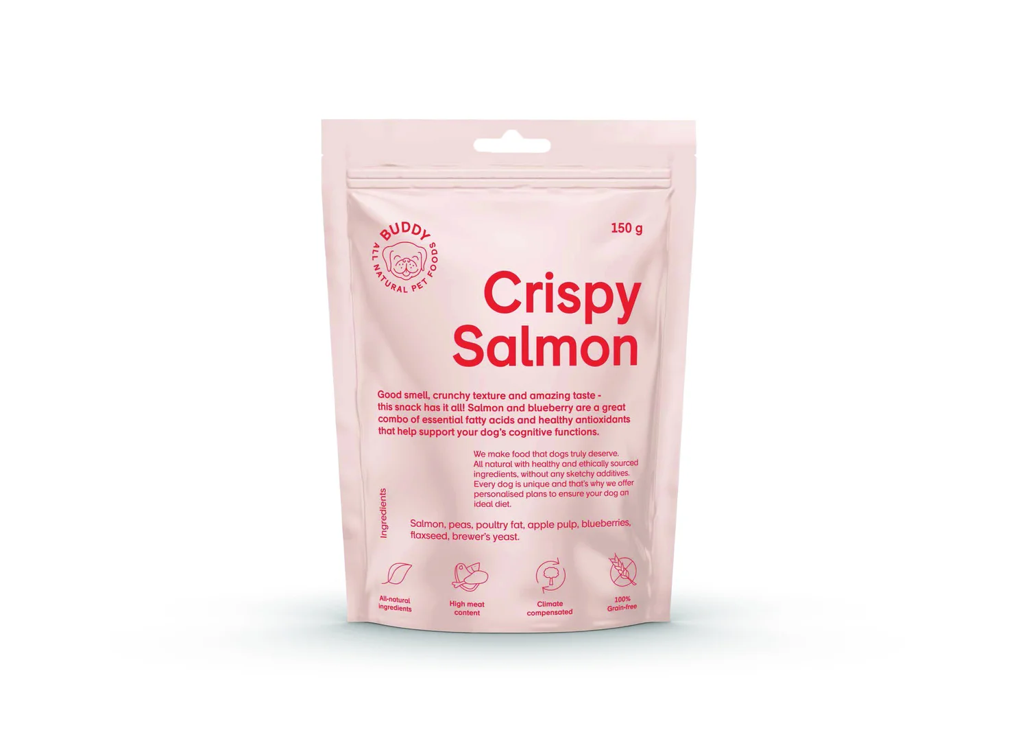 Guloseimas para cães com salmão e mirtilos (Buddy Pet Food)