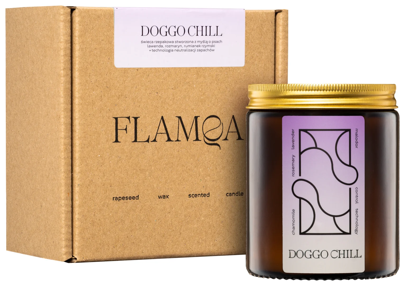 Bougie parfumée Doggo Chill amie des chiens (Flamqa) 180ml