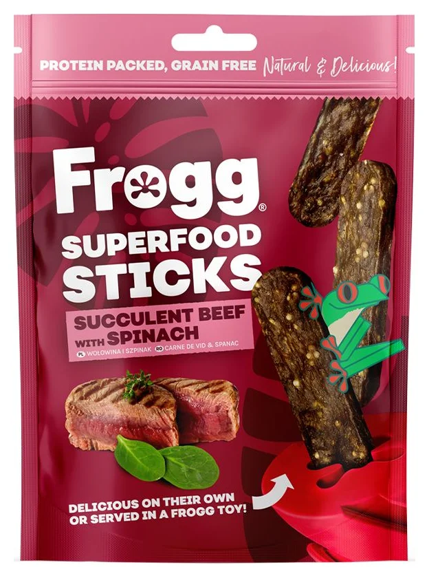 Palitos de superalimentos com carne e espinafres (Frogg) 100g
