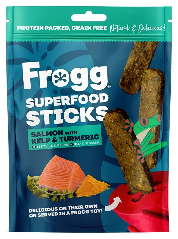 Salmão em palitos de superalimento com algas e curcuma (Frogg) 100g